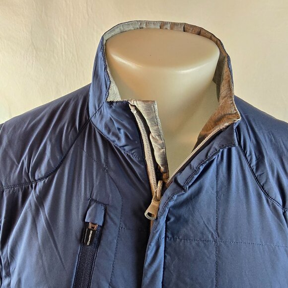 Zero Restriction Men XL Tour Series Reversible Golf Vest Blue Gray Zip Up Puffer - Picture 6 of 11